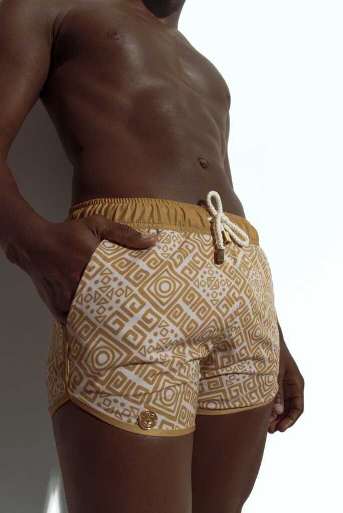 Swim short Golden Traces min