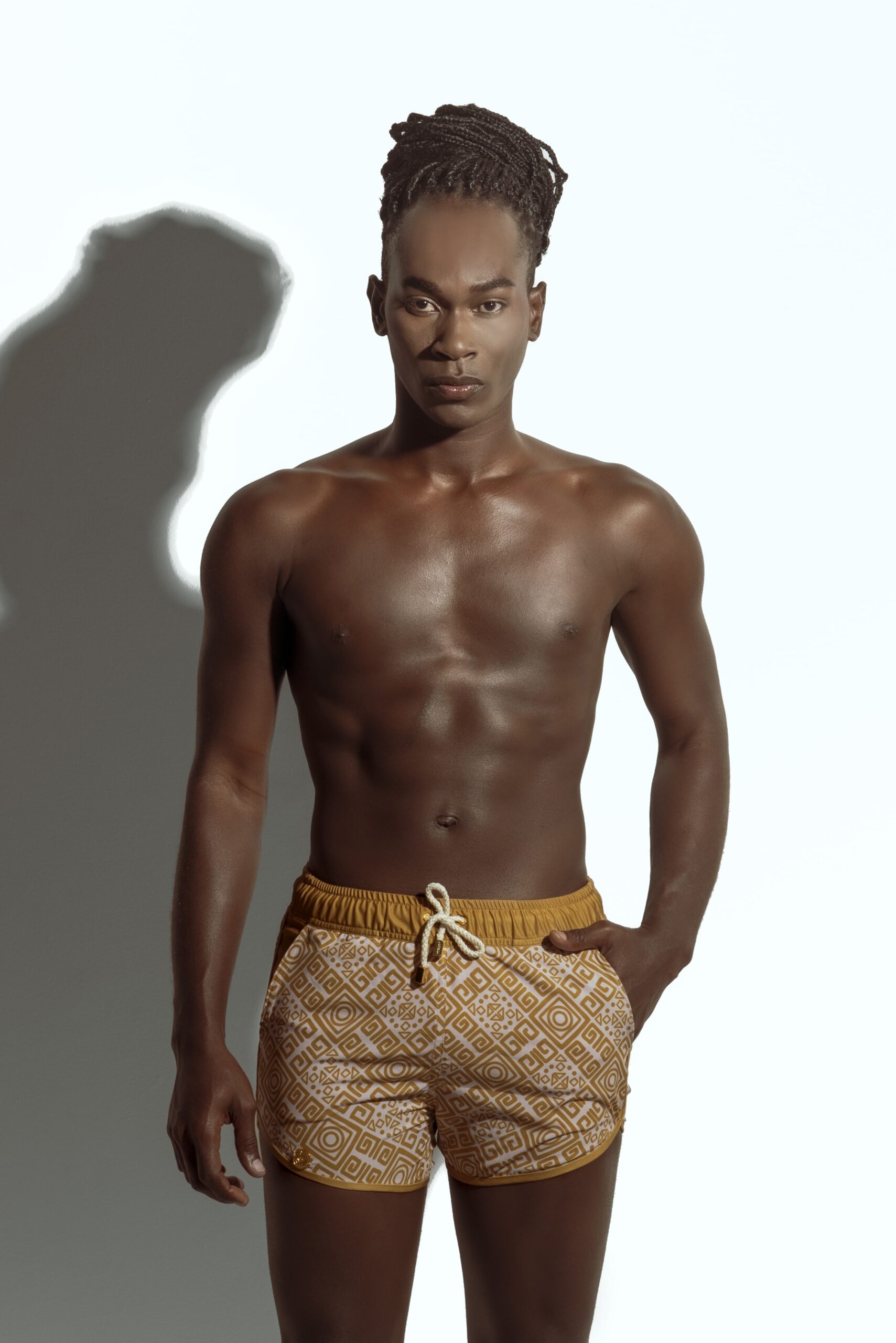 Swim short Golden Traces min