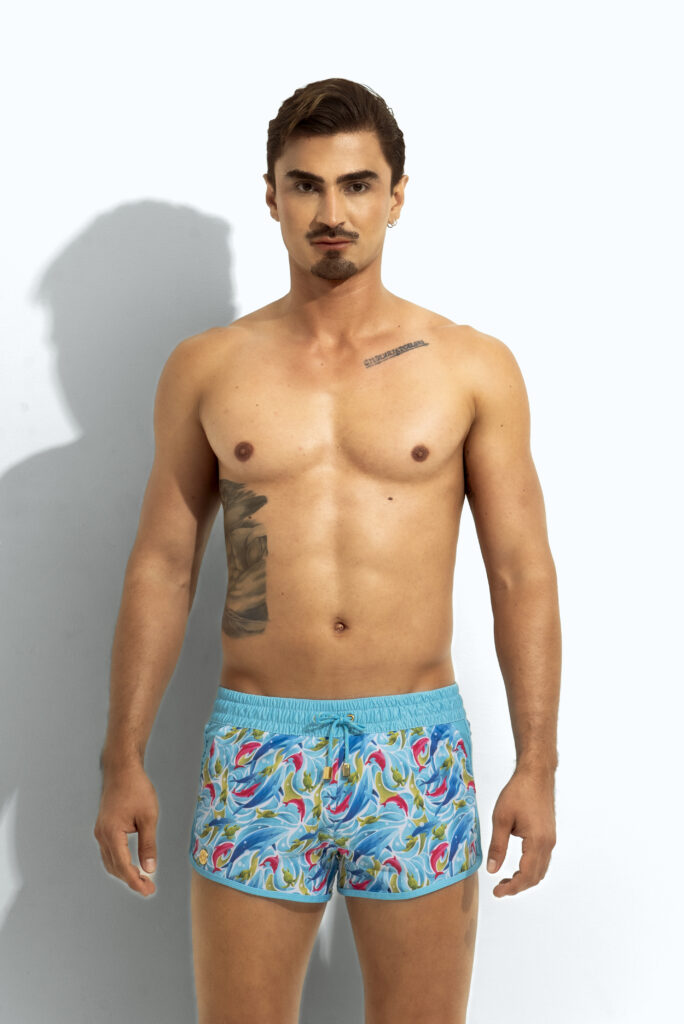 Swim Short - Aqua Current by Poxeidon